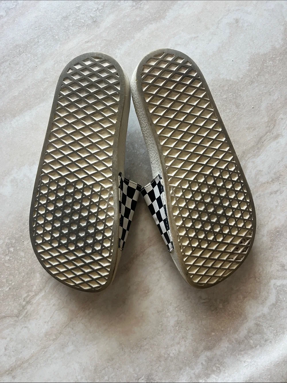Vans Checkerboard Slide Sandals - Black & White - Picture 2 of 2